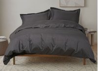 Постельное белье сатин Premium Lotus Home - Dakota Modern Anthracite (Турция), евро